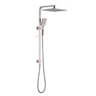 VIVA 250mm Twin Rain Shower Rail Set Brushed Nickel Showers Arova 