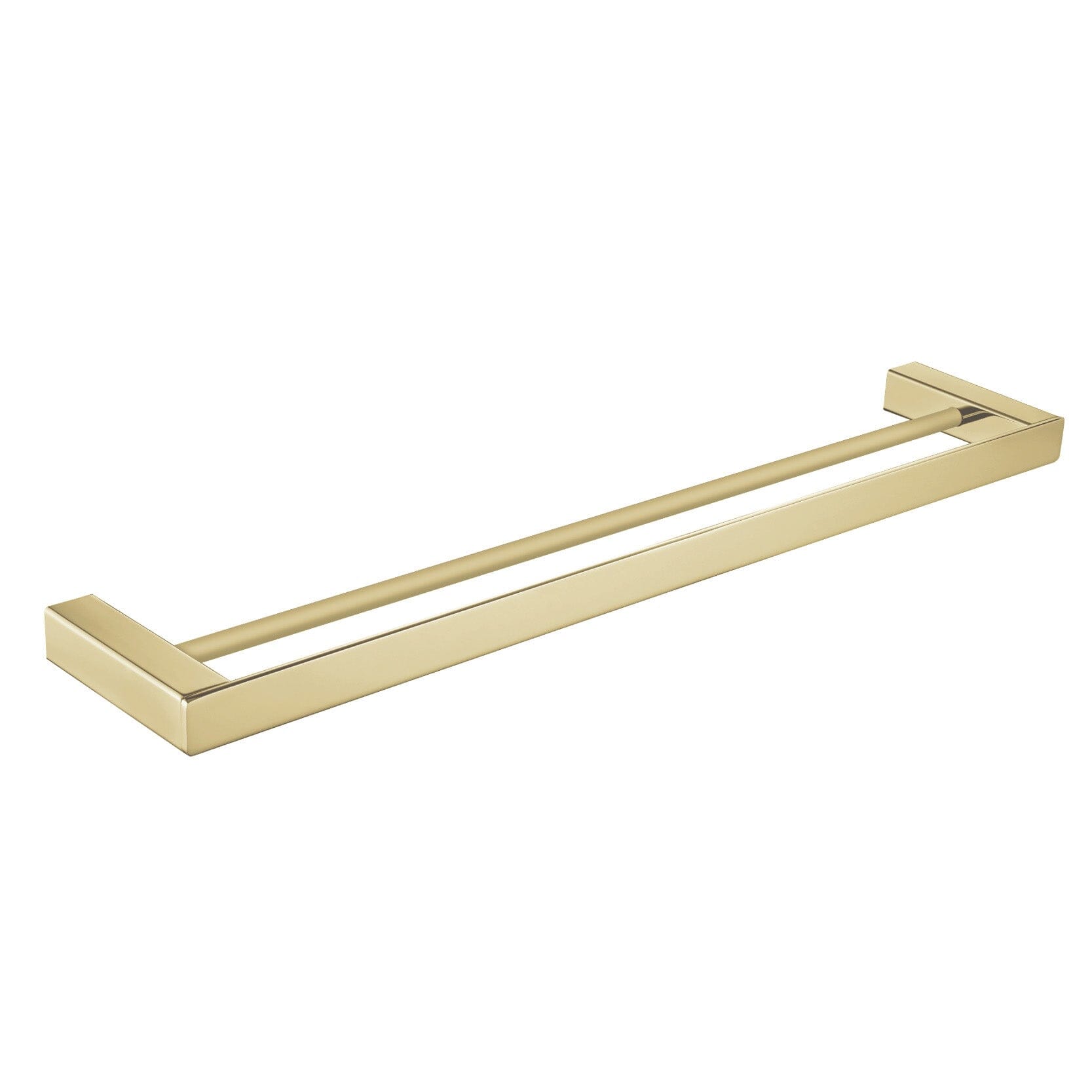 Viva Double Towel Rail 800mm Brushed Gold Accessories Arova 