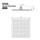 VIVA Square Shower Head 250mm Gunmetal Showers Arova 