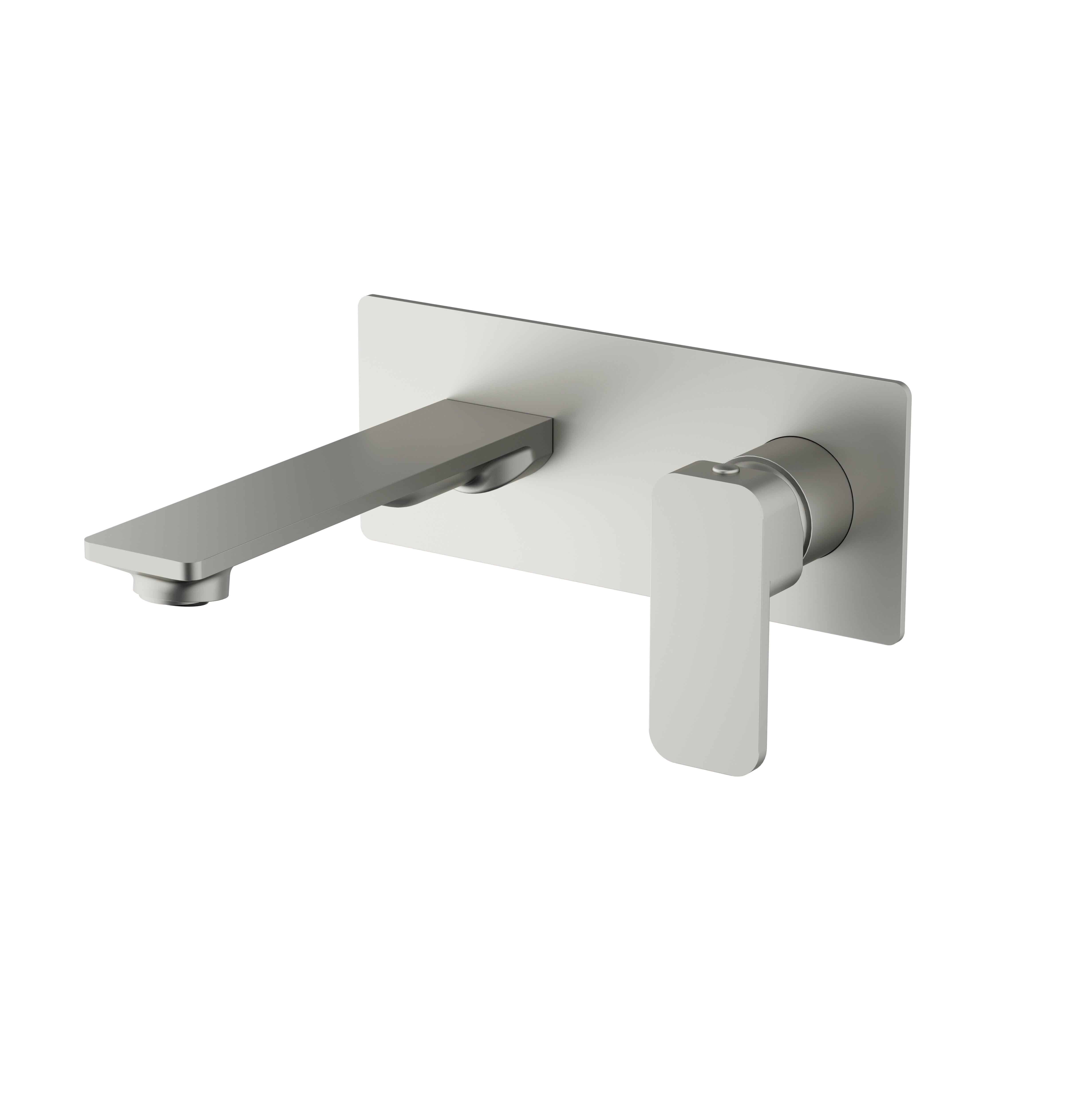 VIVA Wall Mount Bath Basin Mixer Spout Brushed Nickel Arova 
