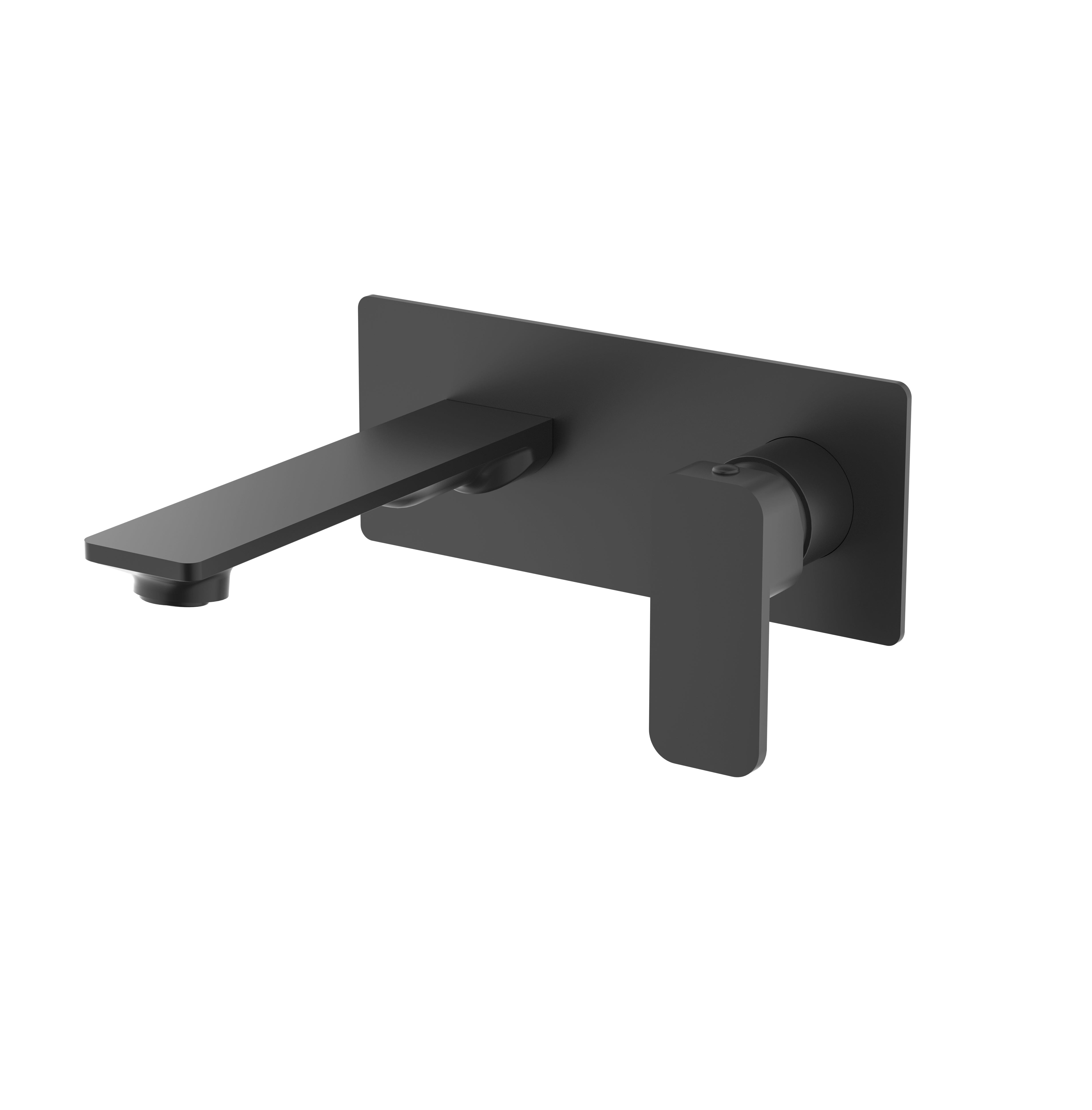 VIVA Wall Mount Bath Basin Mixer Spout Matte Black Arova 