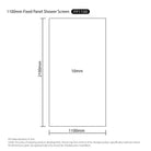 Walk in Shower Screen Set 750-1500mm Fully Frameless Shower Screens Arova 