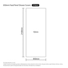 Walk in Shower Screen Set 750-1500mm Fully Frameless Shower Screens Arova 