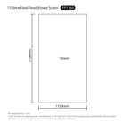 Walk in Shower Screen Set 750-1500mm Fully Frameless Shower Screens Arova 