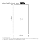 Walk in Shower Screen Set 750-1500mm Fully Frameless Shower Screens Arova 