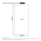 Walk in Shower Screen Set 750-1500mm Fully Frameless Shower Screens Arova 