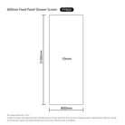Walk in Shower Screen Set 750-1500mm Fully Frameless Shower Screens Arova 