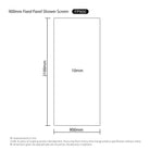 Walk in Shower Screen Set 750-1500mm Fully Frameless Shower Screens Arova 