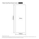 Walk in Shower Screen Set 750-1500mm Fully Frameless Shower Screens Arova 
