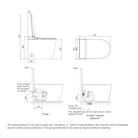 Wall Faced Smart Toilet with Heated Seat Rimless Dual Flush Toilets Arova 