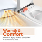 Wall Faced Smart Toilet with Heated Seat Rimless Dual Flush Toilets Arova 