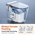 Wall Faced Smart Toilet with Heated Seat Rimless Dual Flush Toilets Arova 