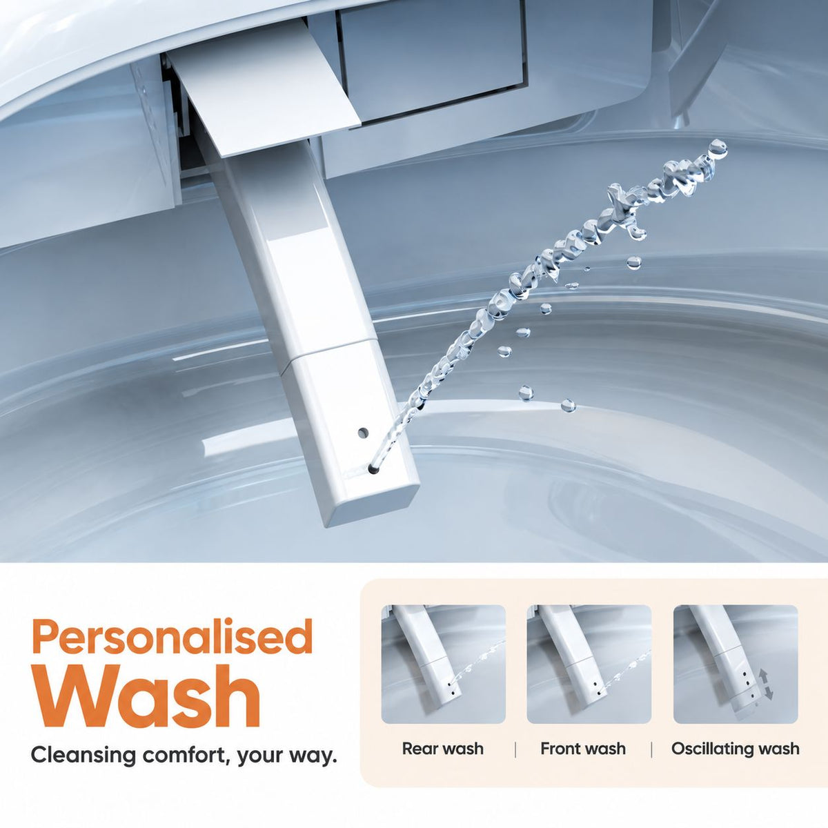 Wall Faced Smart Toilet with Heated Seat Rimless Dual Flush Toilets Arova 