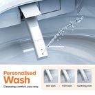Wall Faced Smart Toilet with Heated Seat Rimless Dual Flush Toilets Arova 