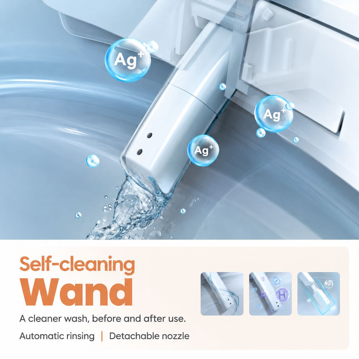 Wall Faced Smart Toilet with Heated Seat Rimless Dual Flush Toilets Arova 