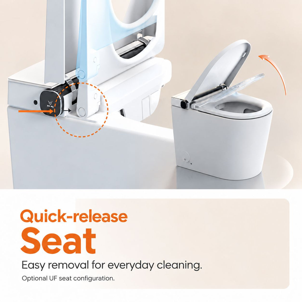 Wall Faced Smart Toilet with Heated Seat Rimless Dual Flush Toilets Arova 