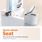 Wall Faced Smart Toilet with Heated Seat Rimless Dual Flush Toilets Arova 