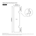 Wall to Wall Shower Screen Set 1150mm Fully Frameless Shower Screens Arova 