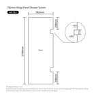 Wall to Wall Shower Screen Set 1500mm Fully Frameless Shower Screens Arova 