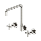 X Plus Wall Kitchen Set Swivel Spout Brushed Nickel Tapware Nero 