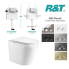 Yara58 Rimless Tornado Toilet Package - R&T Cistern & ABS Round Button Toilets Arova 
