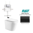 Yara58 Rimless Tornado Toilet Package - R&T Cistern & ABS Square Button Arova Yara58 CST002 – Upgraded Reinforced R&T In-Wall Toilet Cistern Matte Black