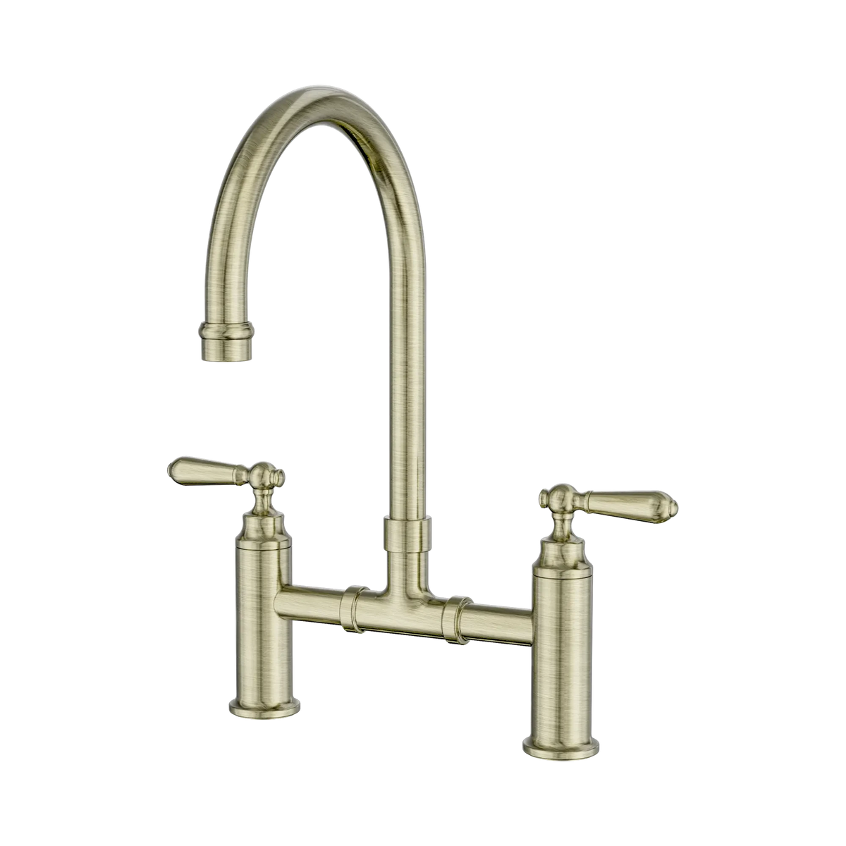 York Bridge Kitchen Set Aged Brass Tapware Nero 