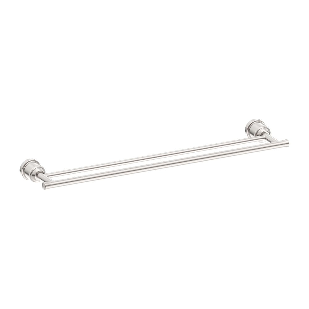York Double Towel Rail 600mm Brushed Nickel NR6924dBN Nero Accessories Nero