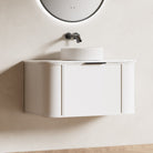 York Ⅱ 900mm Curved Wall Hung Vanity Matte White Vanities Arova 