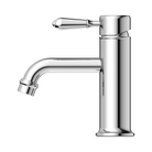 York Straight Basin Mixer With Metal Lever Chrome Tapware Nero 