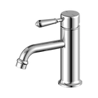 York Straight Basin Mixer With Metal Lever Chrome Tapware Nero 