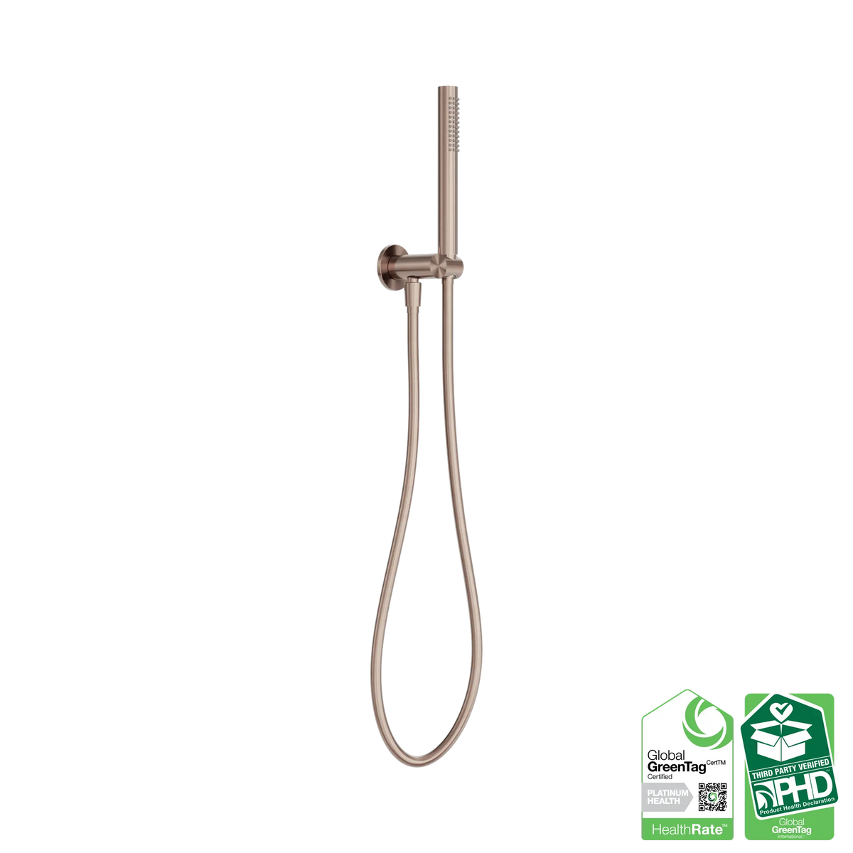 Zen SS316L Shower On Bracket Brushed Bronze Showers Nero 