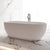 ALBA 1500mm Shell Fluted Oval Free Standing Bathtub Gloss White Baths AROVA 