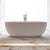 ALBA 1700mm Shell Fluted Oval Free Standing Bathtub Gloss White Baths AROVA 