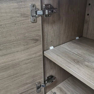 Logan Bathroom Tallboy Wall Hung Cabinet Oak Timber Look Melbourne Arova