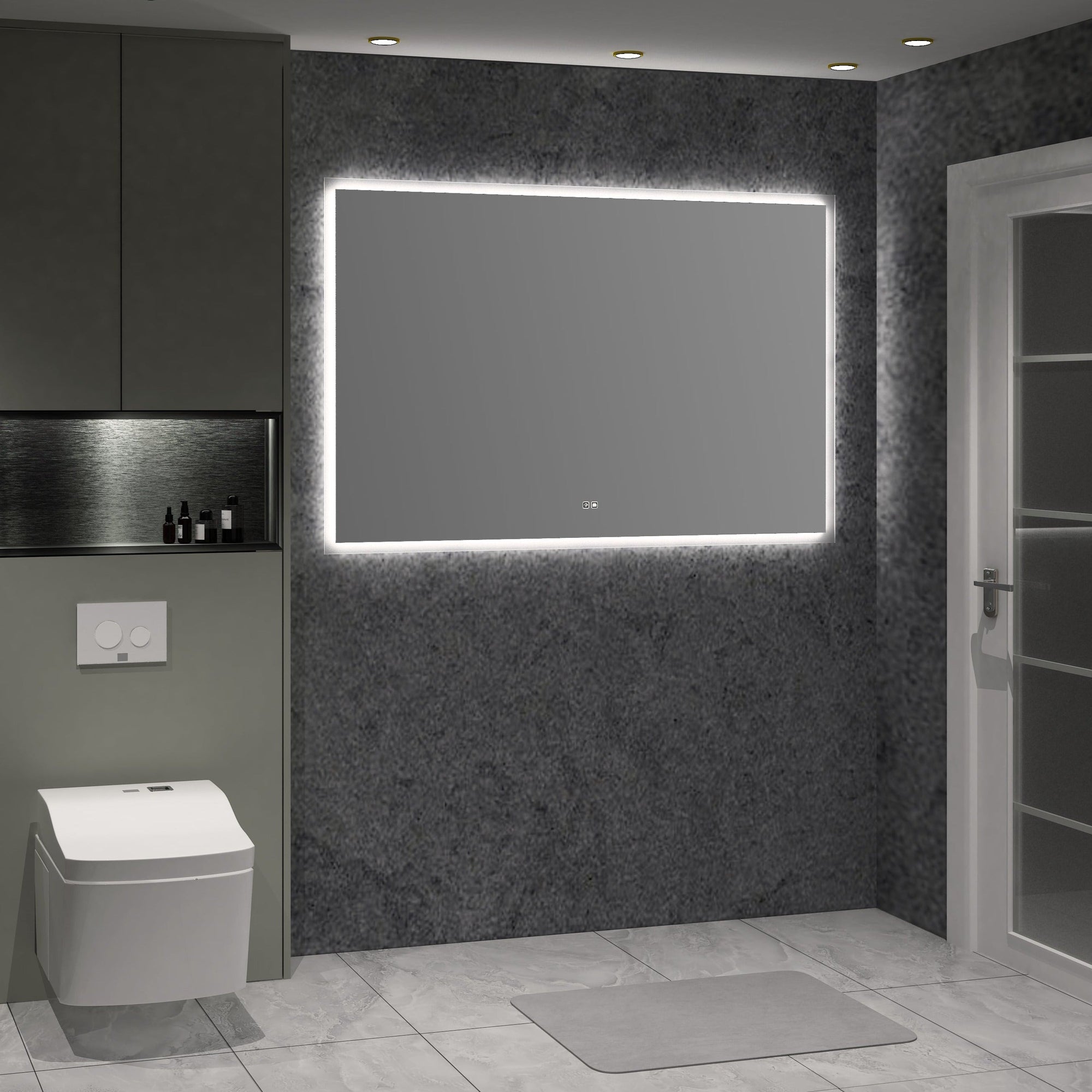 Apollo Rectangle Backlit LED Bathroom Mirror 150cm x 100cm Vanities & Mirrors Arova 