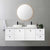 AUSTIN 180cm Wall Hung Bathroom Vanity Vanities & Mirrors Arova BLISS Speckled Stone Top 2XCB1201N-Square Gloss White Basin 