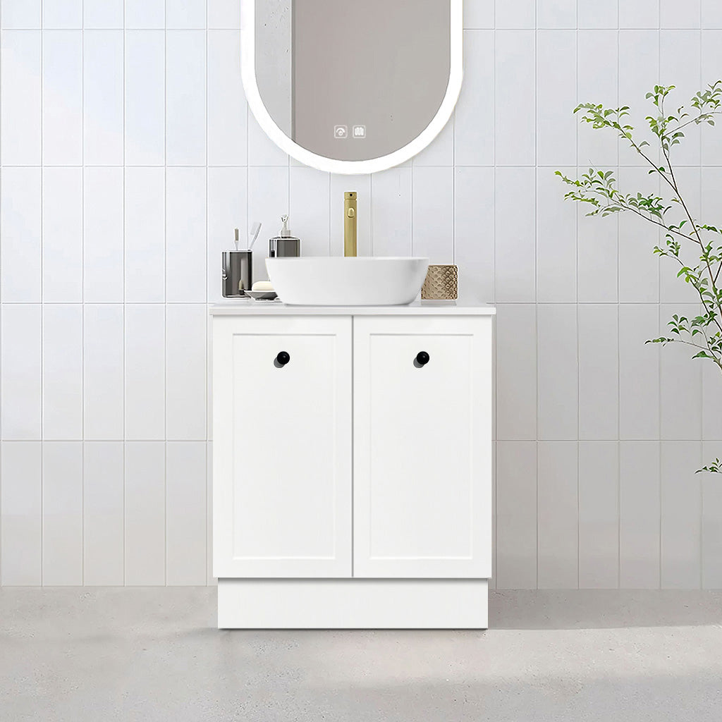 AUSTIN 60cm Floor Standing Bathroom Vanity Vanities & Mirrors Arova Ceramic Top with Integrated Basin - 