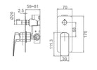 BRAVO-II Shower Mixer With Diverter in Brushed Nickel Tapware ECT