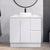 LUCA 90cm Vanity Free Standing Cabinet Vanities & Mirrors Arova Bliss Quartz Stone Top Right Hand Side CB1108N-Round Gloss White Basin