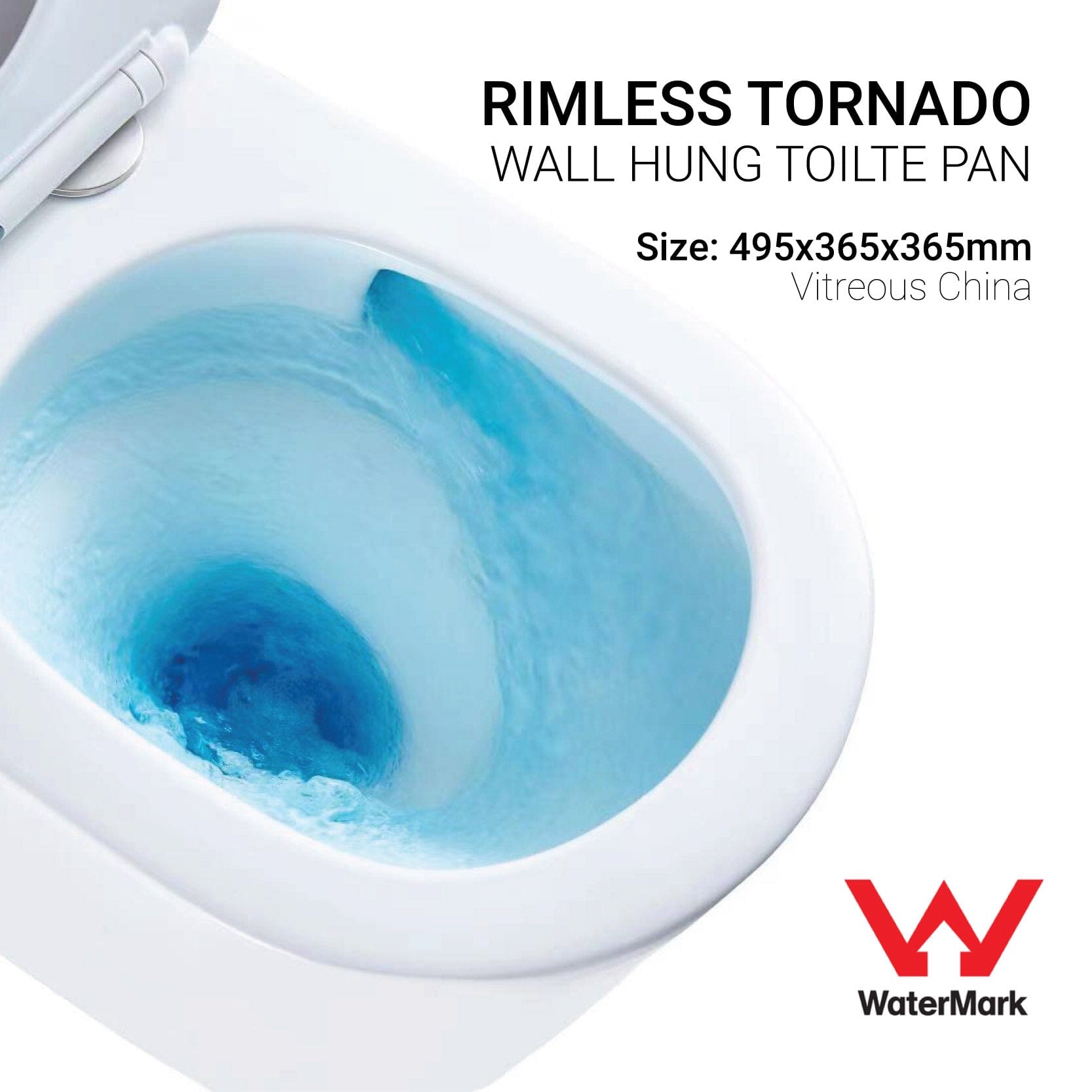 Max49 Rimless Tornado Wall Hung Pan Toilets Arova 