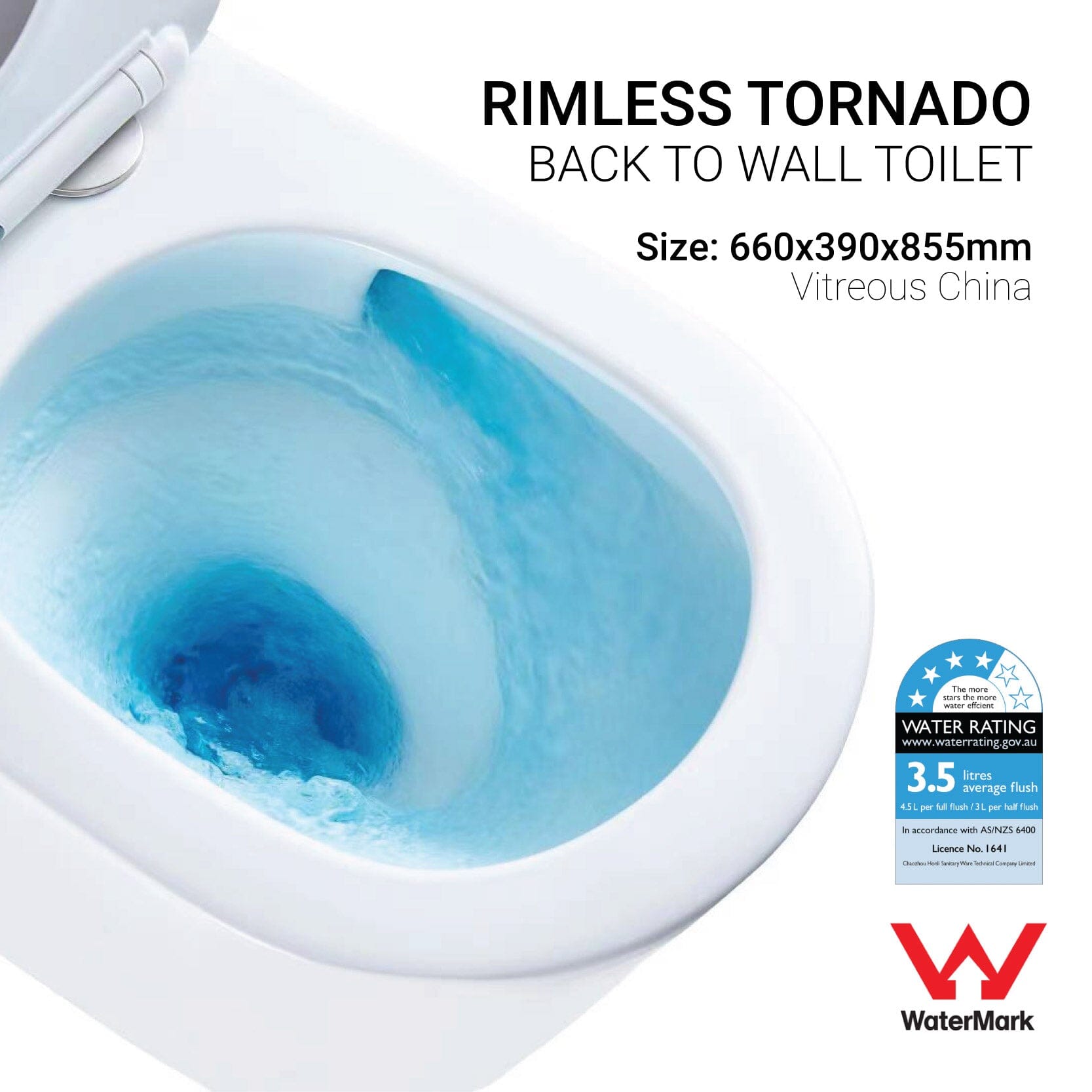 Max66 Rimless Tornado Back To Wall Toilet Toilets Arova 