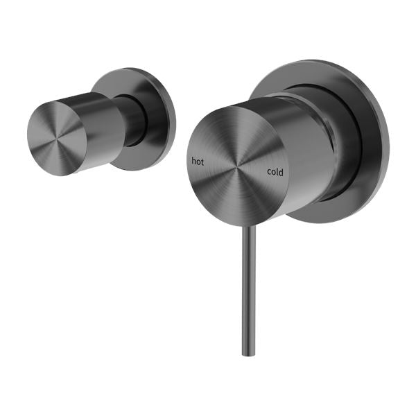 MECCA SHOWER MIXER WITH HORIZONTAL 2 WAY DIVERTOR Gun Metal Tapware Nero