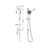 MECCA/Dolce Rail Shower with Air Shower Brushed Gold YSW2219-05A-BG Showers Nero 