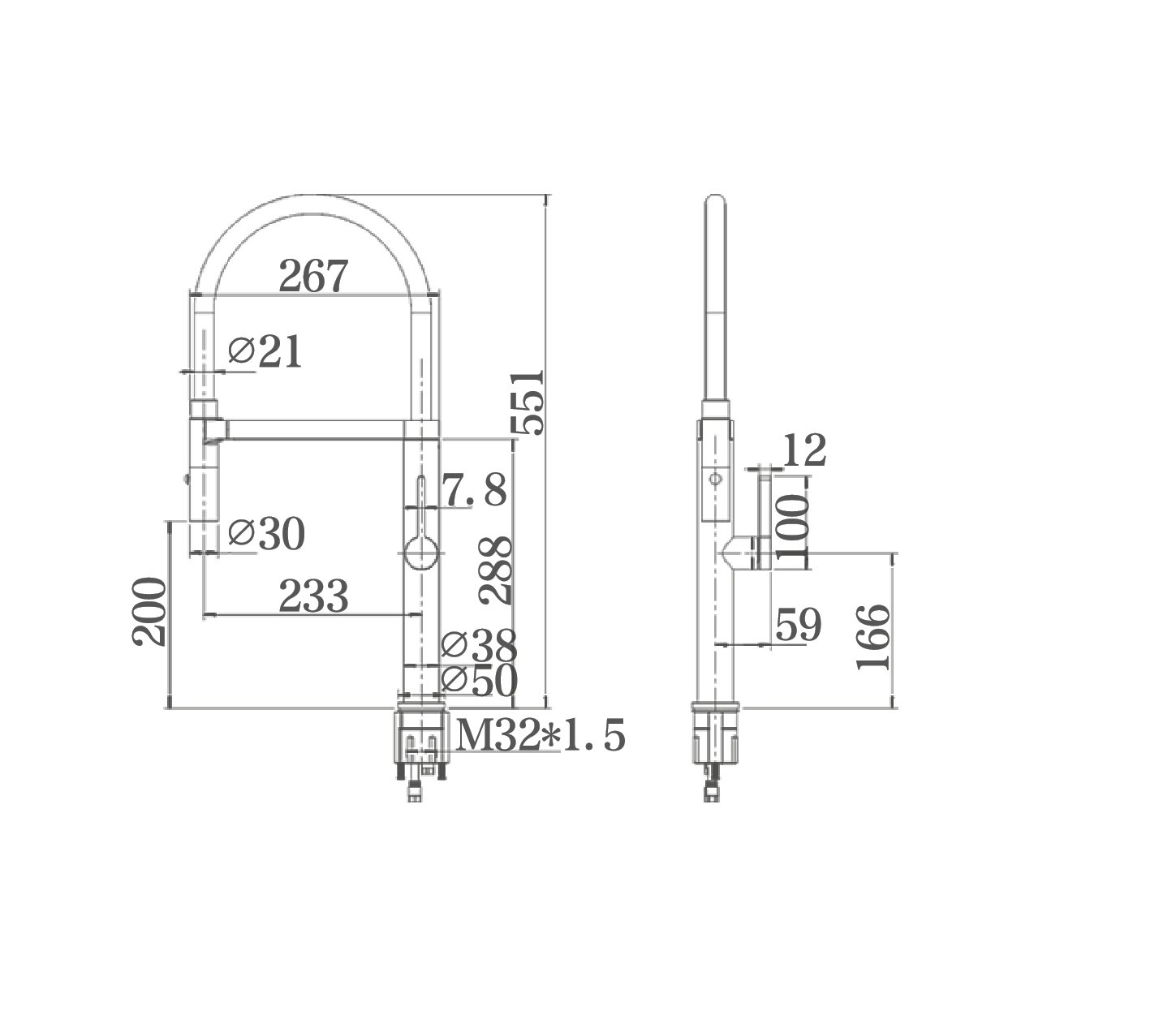 MILAN Sink mixer in Gun Metal w/Black Hose - WT6205GM Tapware ECT 
