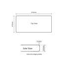 Ivory 910x470mm vanity benchtop dimensions with 20mm thickness and 2mm Aris edge profile