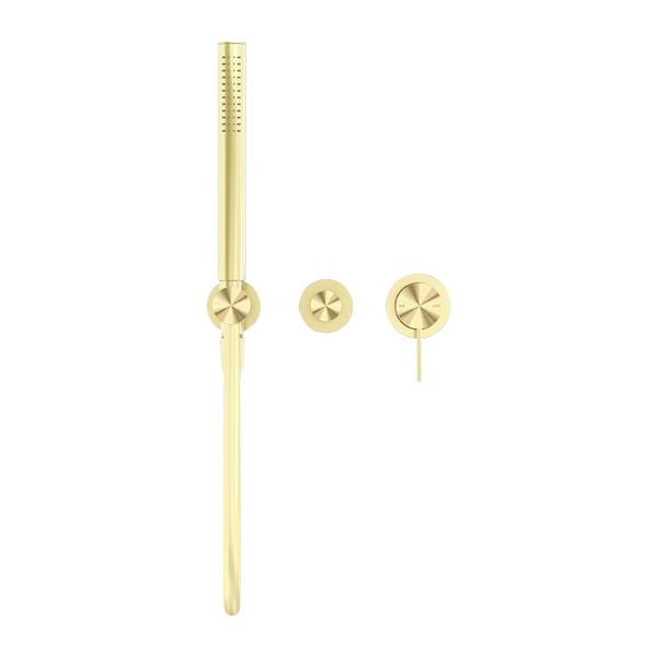 Nero MECCA Shower Mixer Divertor System Separate Back Plate Brushed Gold Tapware Nero 