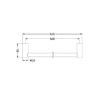 Nero MECCA Single Towel Rail 600MM Brushed Gold 2324-BG Accessories Nero