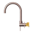 Nero MECCA Wall Basin Mixer Swivel Spout Brushed Bronze Tapware Nero