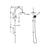 Nero Mecca/Dolce Twin Shower with Air Shower Matte White showers Nero 